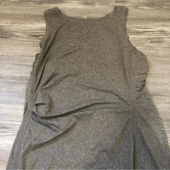 Zuda womens midi dress Size LP Grey Side Slit Bodycon‎ - Picture 3 of 10